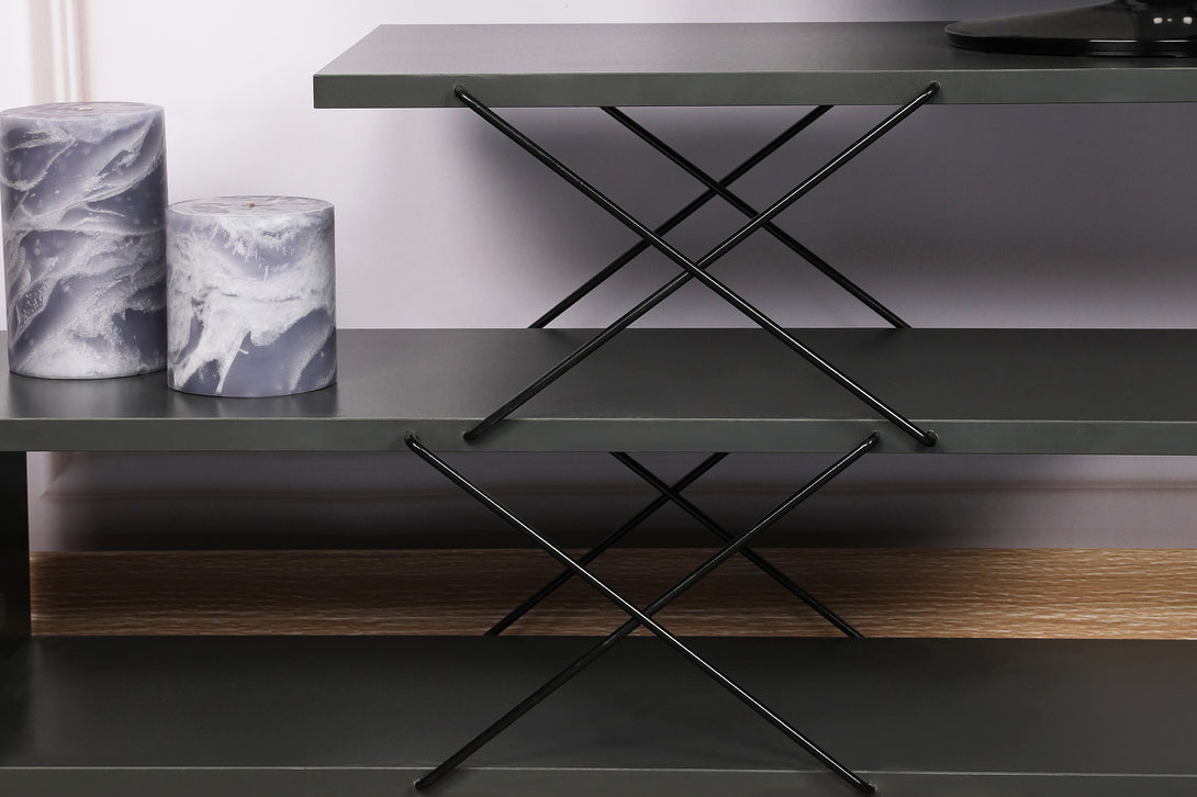 TV szekrény Zigzag - Anthracite-Vashome.sk
