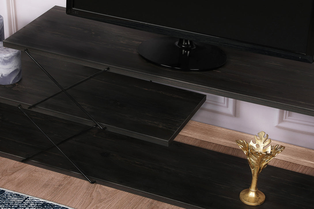 TV szekrény Zigzag - Dark Brown-Vashome.sk