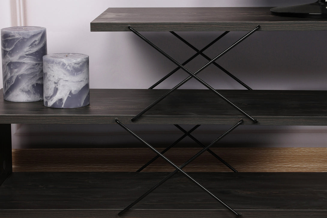 TV szekrény Zigzag - Dark Brown-Vashome.sk