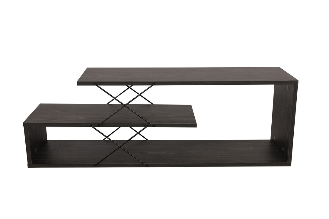 TV szekrény Zigzag - Dark Brown-Vashome.sk