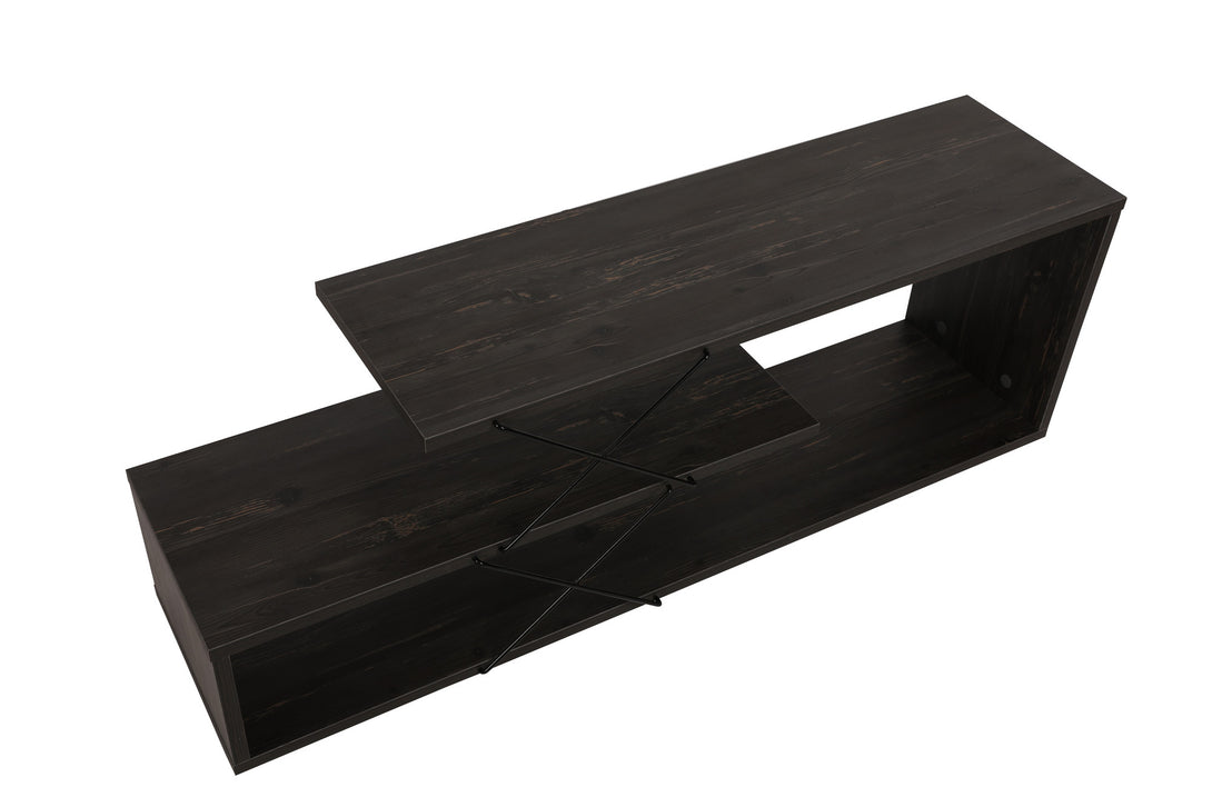 TV szekrény Zigzag - Dark Brown-Vashome.sk