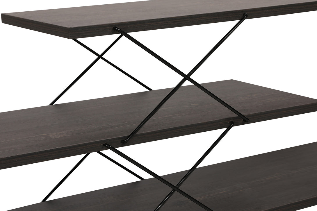 TV szekrény Zigzag - Dark Brown-Vashome.sk