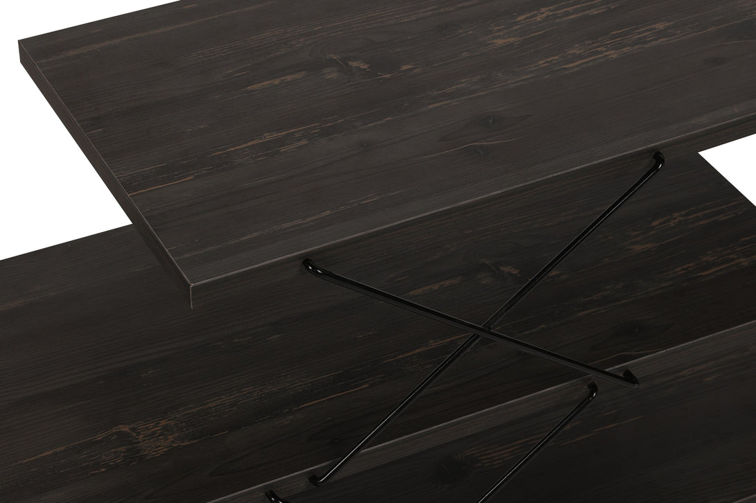 TV szekrény Zigzag - Dark Brown-Vashome.sk