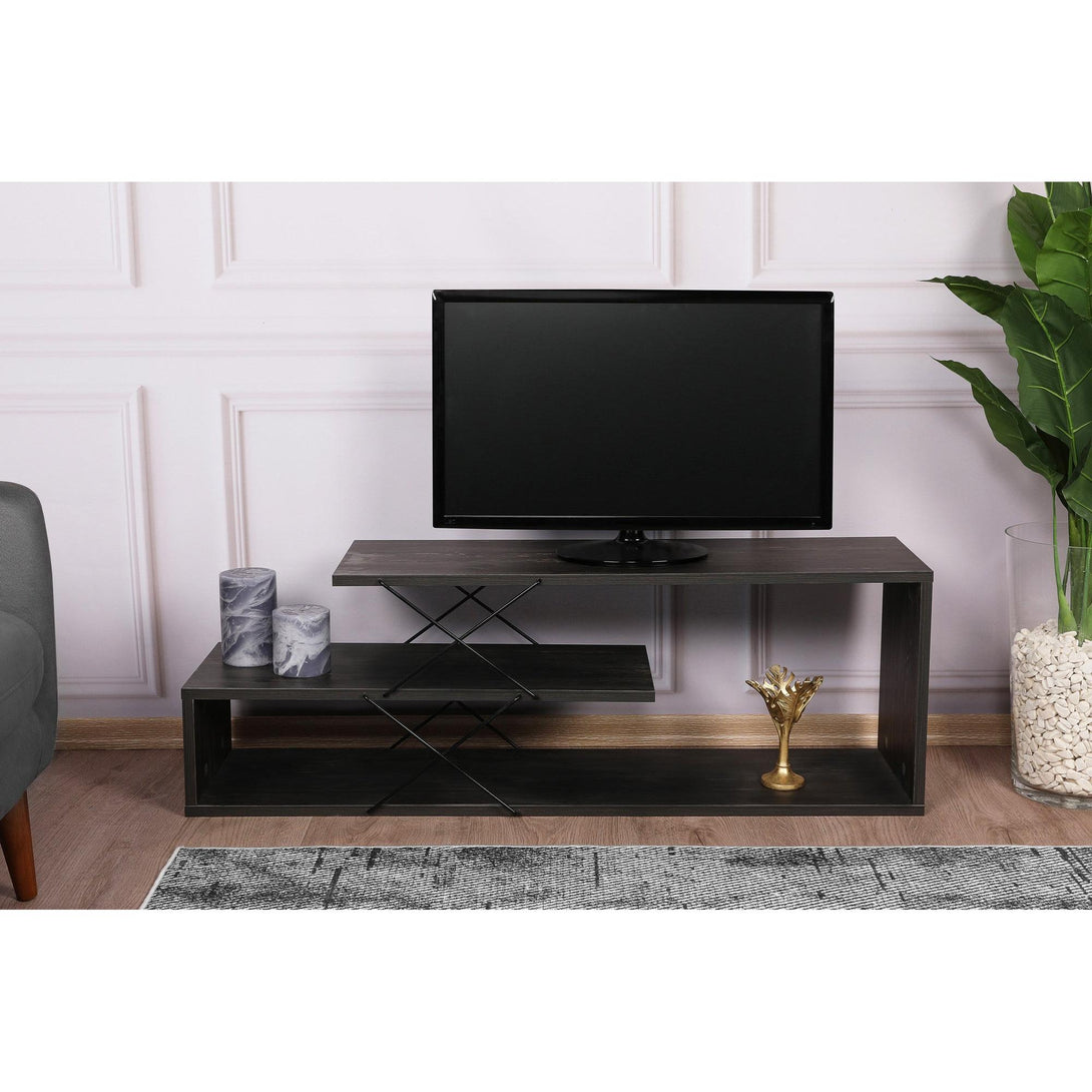 TV szekrény Zigzag - Dark Brown-Vashome.sk