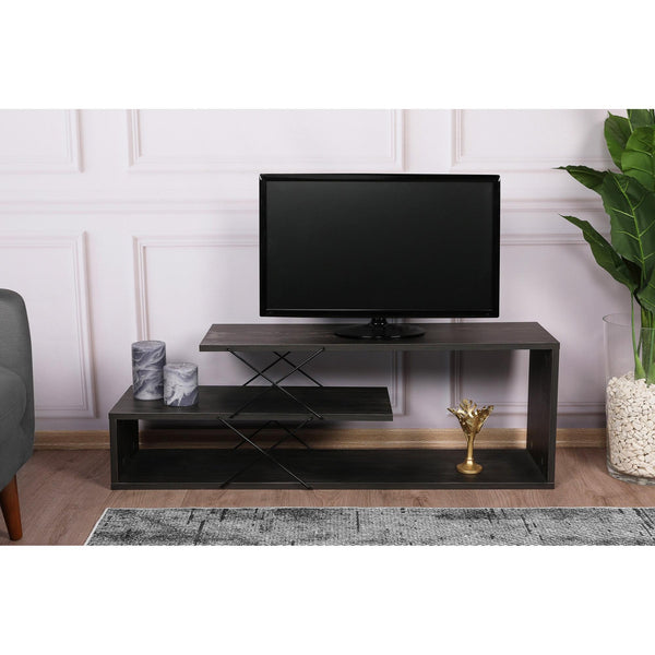 TV szekrény Zigzag - Dark Brown-Vashome.sk