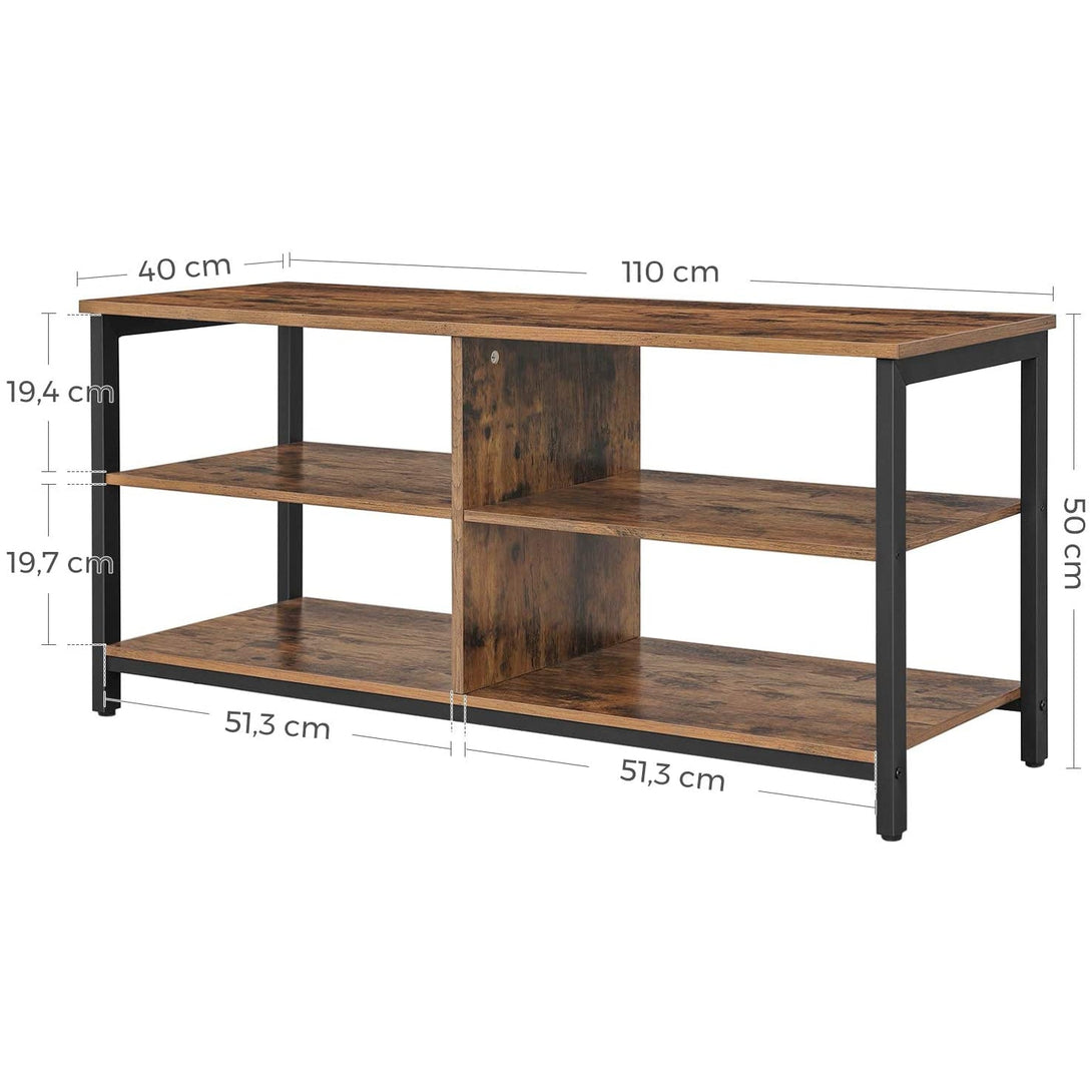 TV stolík, konzolový stolík so 4 policami 110 x 40 x 50 cm-Vashome.sk