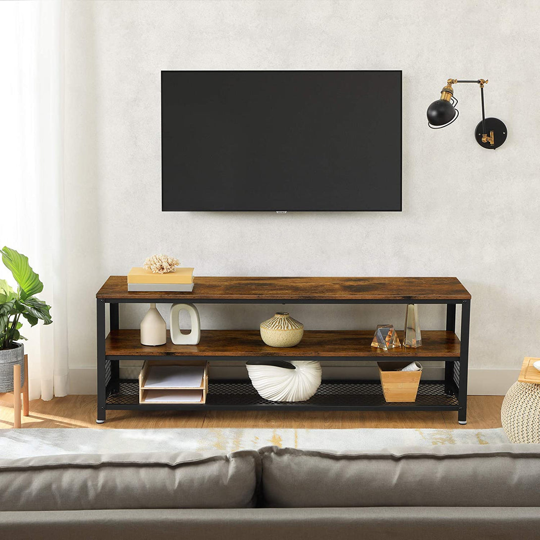 Rustikálny TV stojan pre až 60-palcové obrazovky 140 x 40 x 52 cm-Vashome.sk