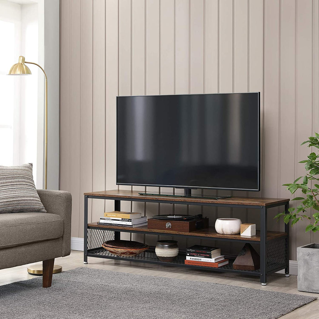 Rustikálny TV stojan pre až 60-palcové obrazovky 140 x 40 x 52 cm-Vashome.sk