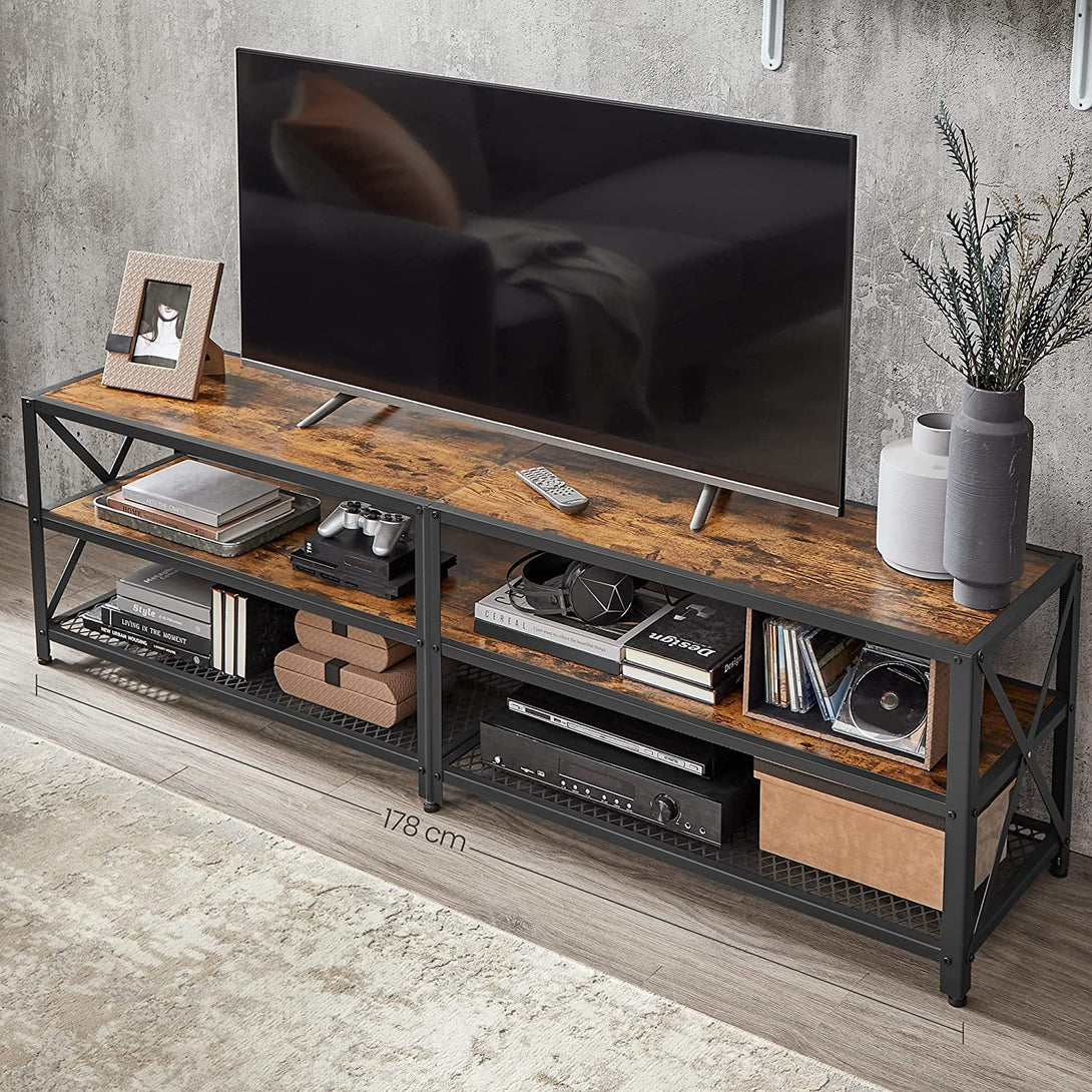 TV skrinka s policami, 178 x 52 x 39 cm, rustikálna hnedá-Vashome.sk