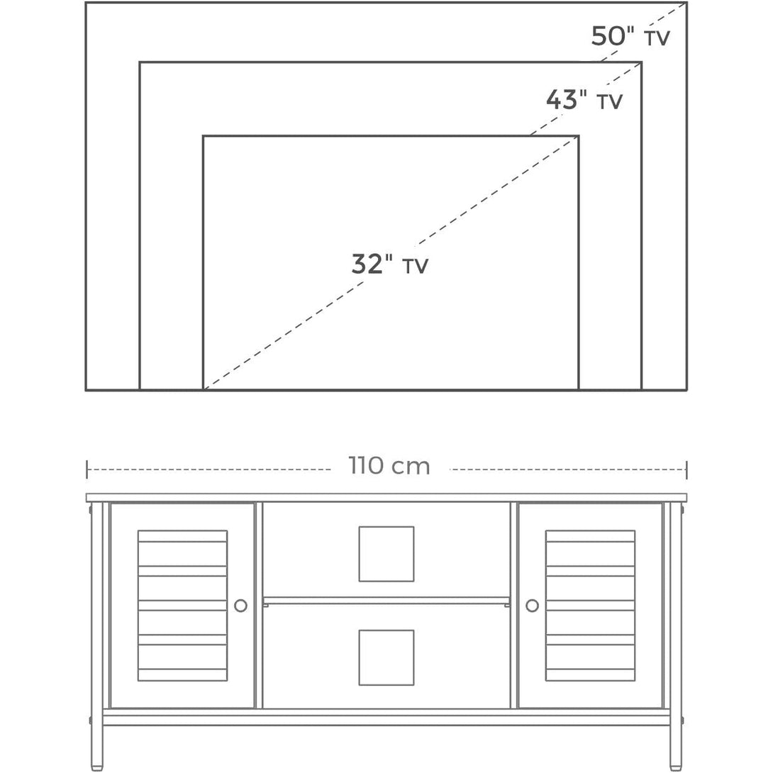 TV stolík, TV skrinka s úložným priestorom 110 x 40 x 50 cm-Vashome.sk