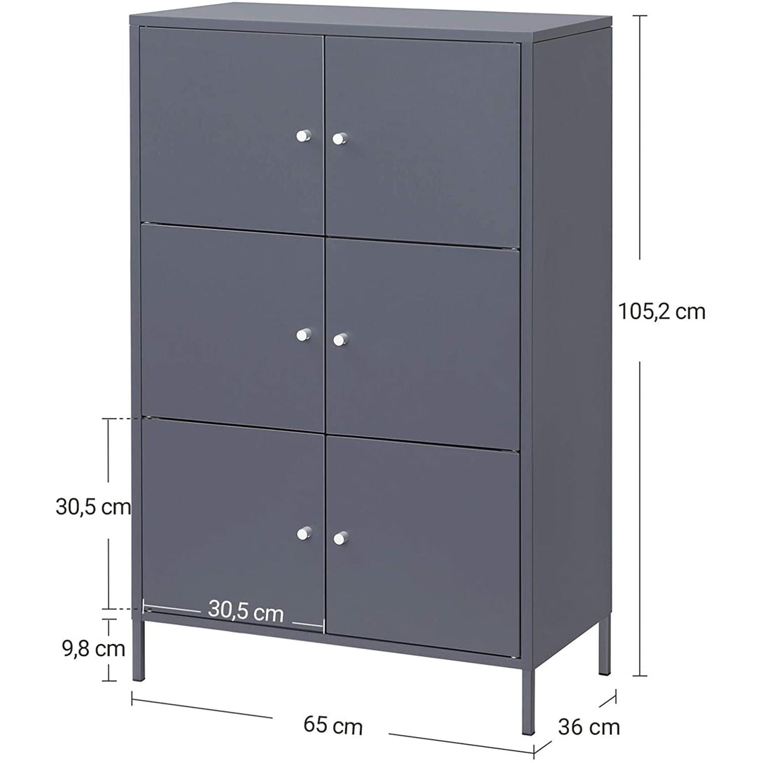 Úložná skrinka, 3-úrovňová kovová kancelárska skriňa, max. nosnosť: 15 kg / polica-Vashome.sk