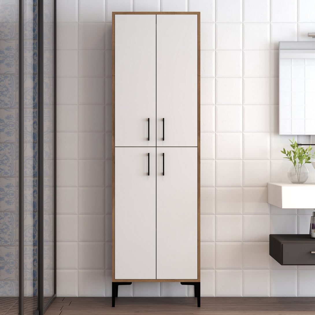 Tároló szekrény Berlin A - Walnut, White-Vashome.sk