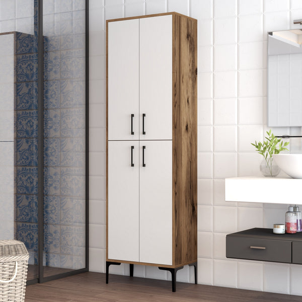 Tároló szekrény Berlin A - Walnut, White-Vashome.sk