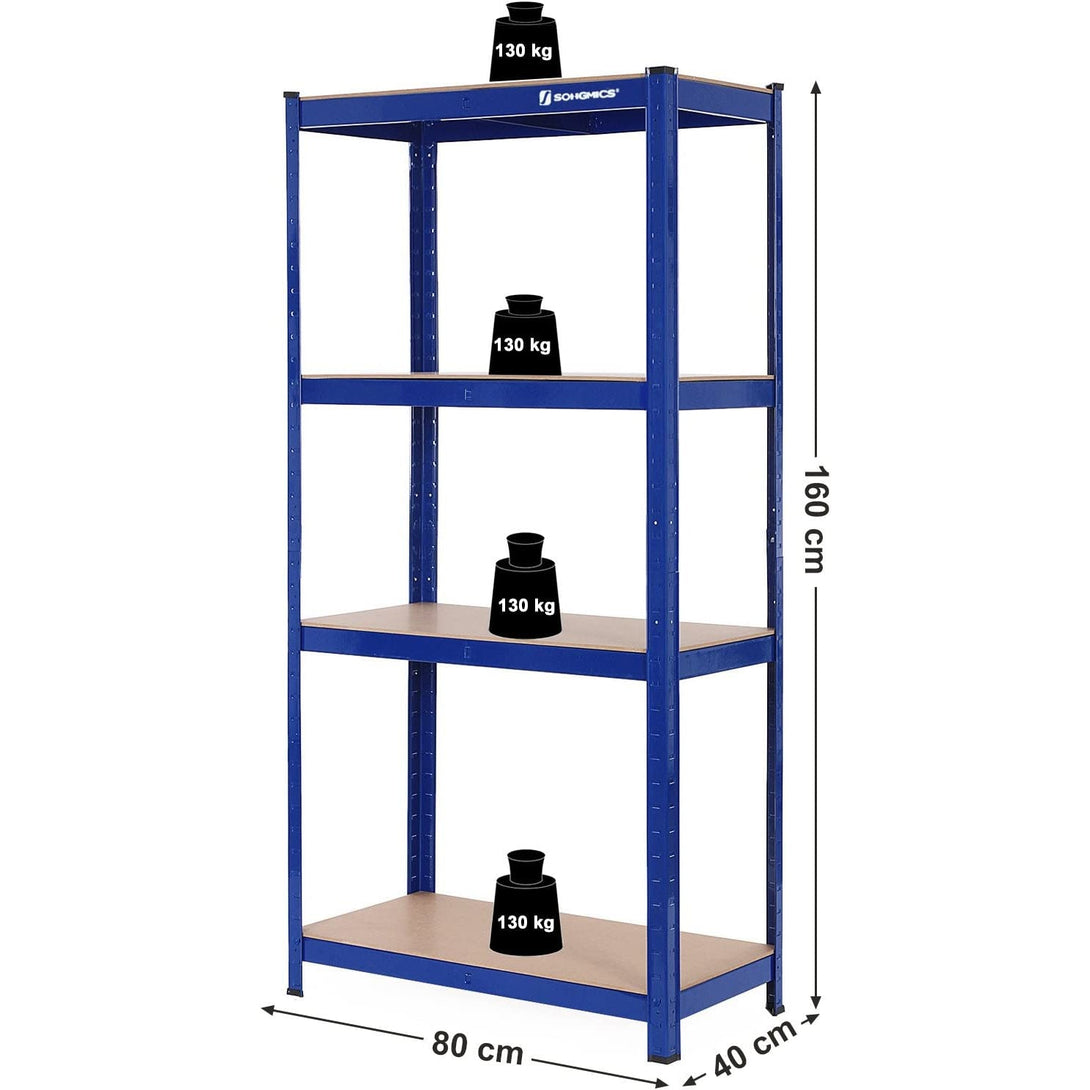 SONGMICS Policový regál s vysokou nosnosťou do 520 kg, 160 x 80 x 40 cm-Vashome.sk