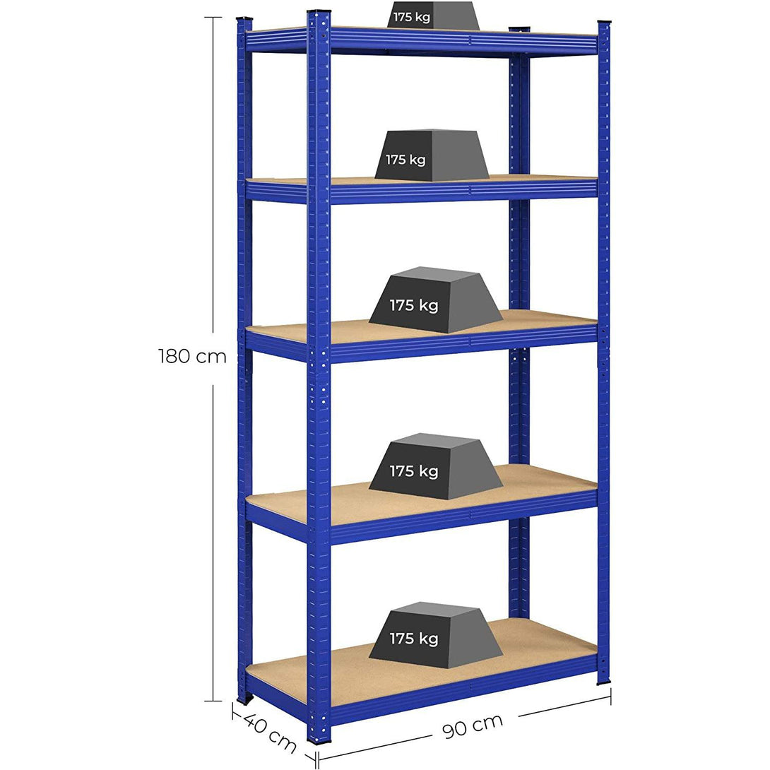 SONGMICS Policový regál s vysokou nosnosťou do 875 kg, 180 x 90 x 40 cm-Vashome.sk