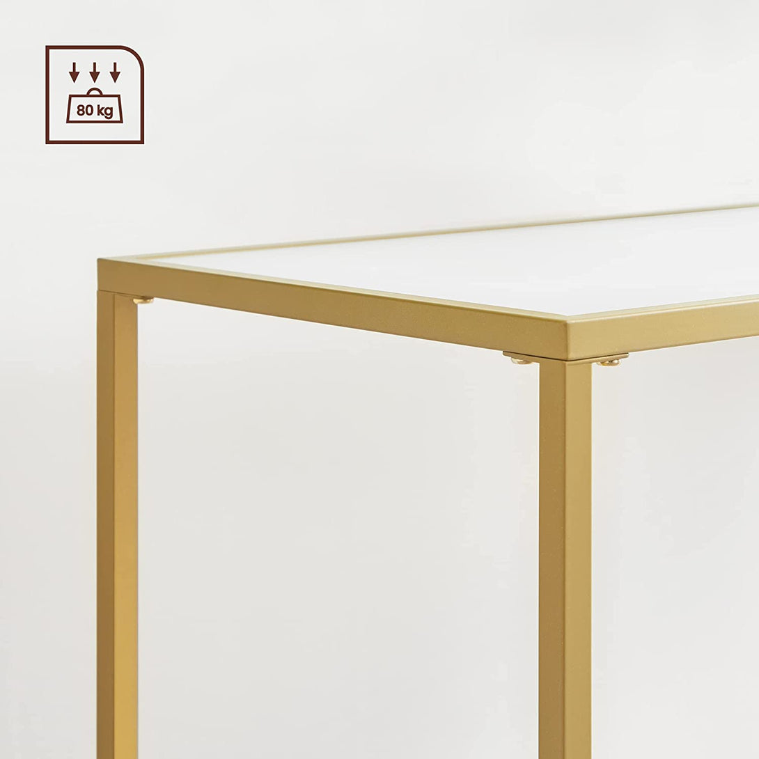 Vysoký konzolový stolík, 100 x 80 x 35 cm, zlatý-Vashome.sk