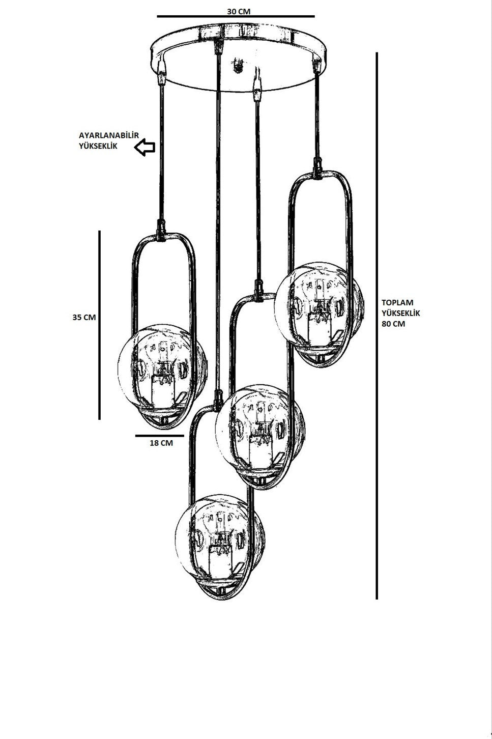 Závesná lampa, 8497-4-Vashome.sk