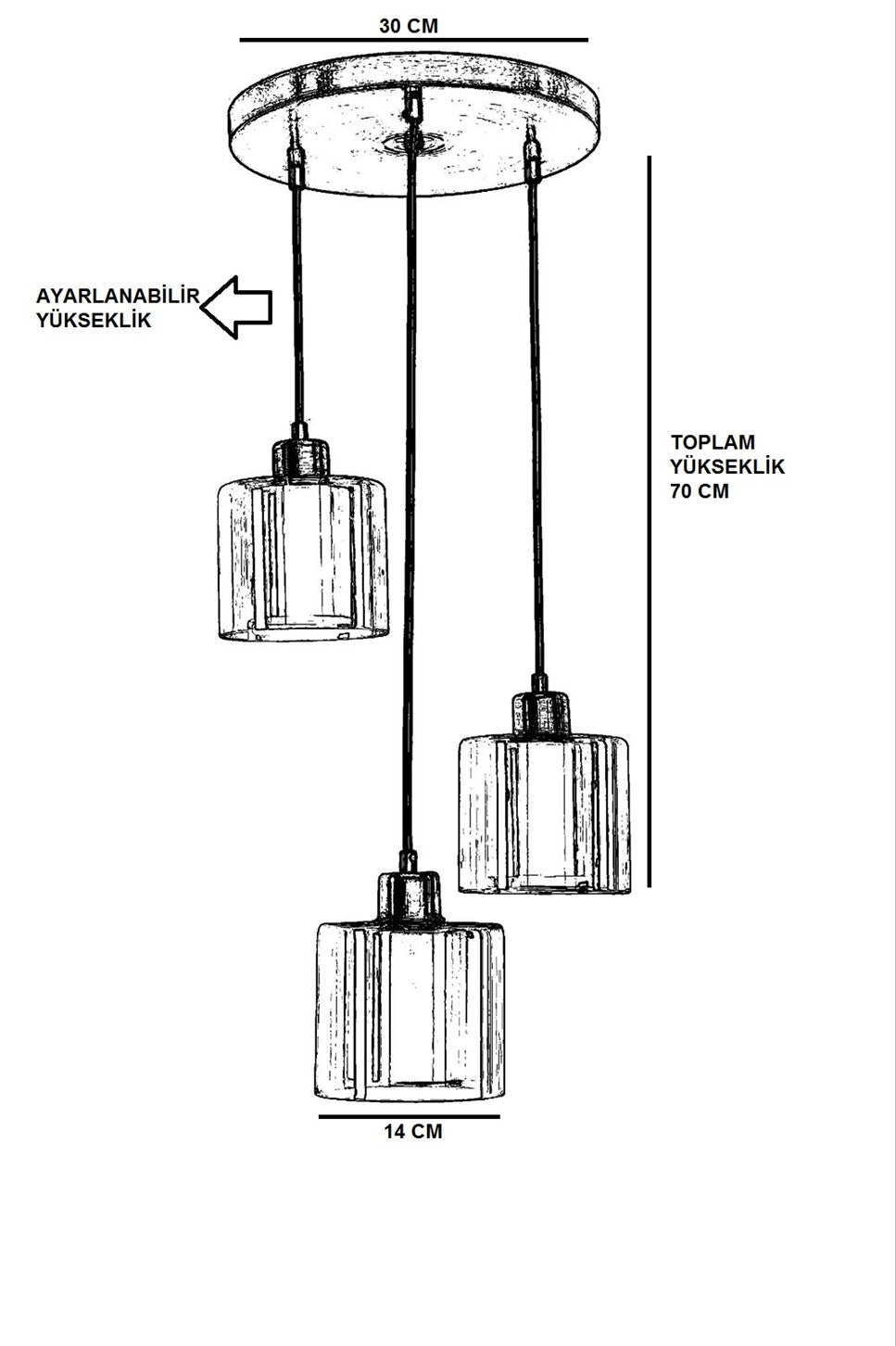 Závesná lampa, 8500-3-Vashome.sk