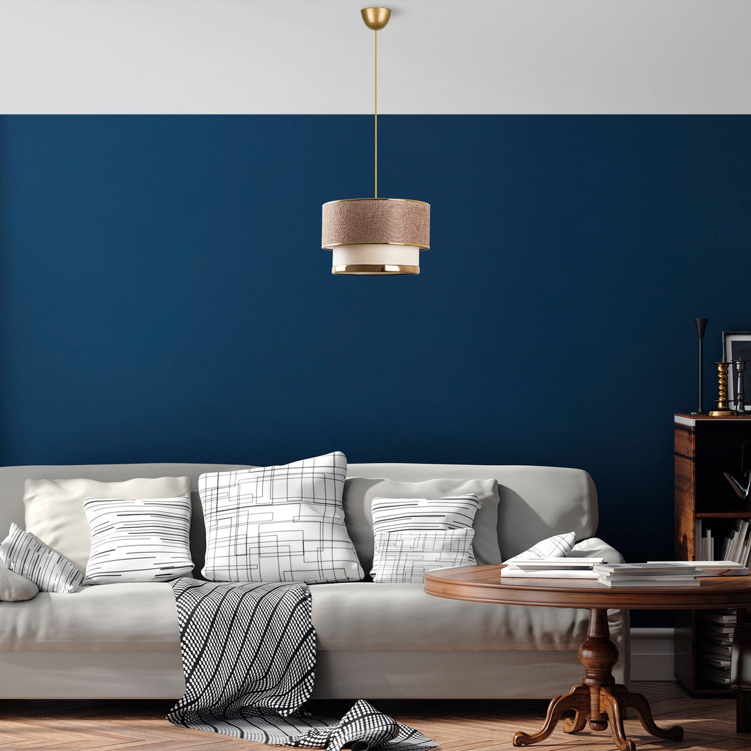 Závesná lampa, Cake - Beige, Gold-Vashome.sk