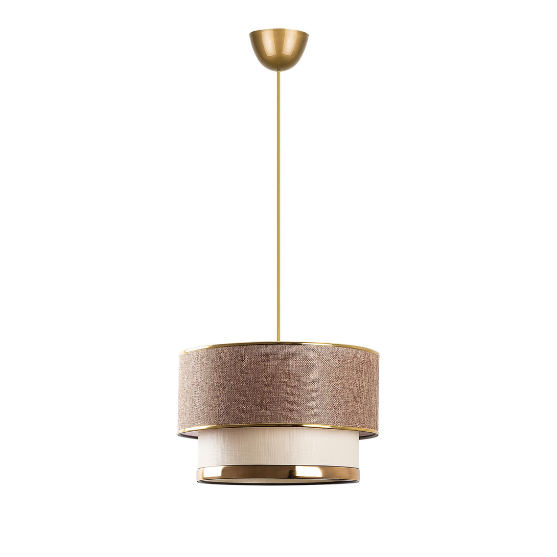 Závesná lampa, Cake - Beige, Gold-Vashome.sk