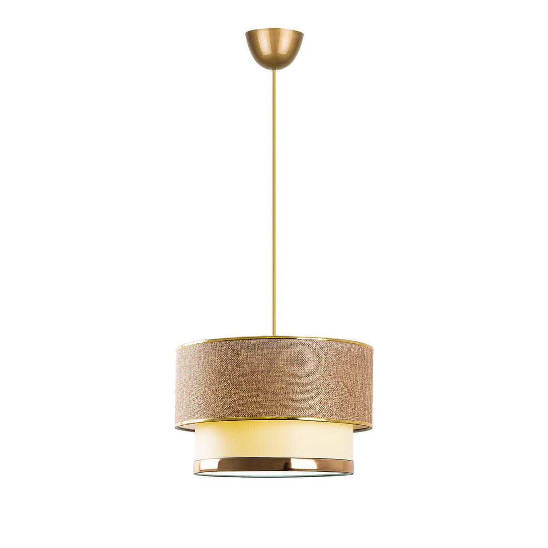 Závesná lampa, Cake - Beige, Gold-Vashome.sk
