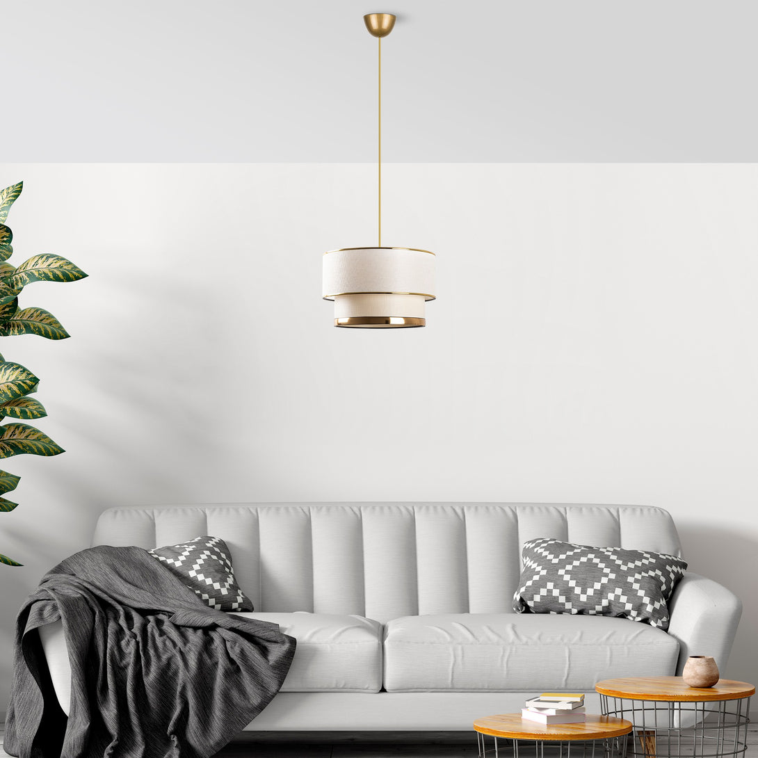 Závesná lampa, Cake - Cream, Gold-Vashome.sk