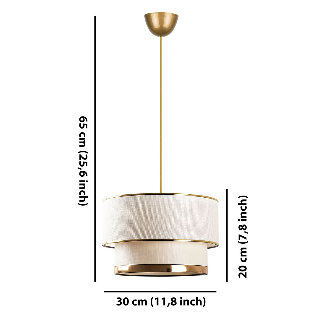 Závesná lampa, Cake - Cream, Gold-Vashome.sk