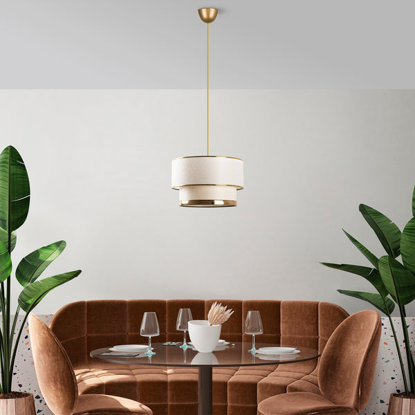 Závesná lampa, Cake - Cream, Gold-Vashome.sk