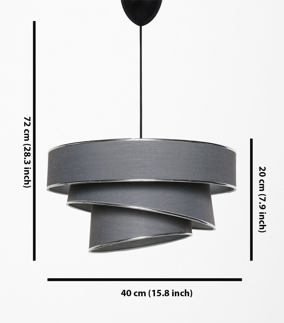 Závesná lampa, Couper - Anthracite, Silver-Vashome.sk