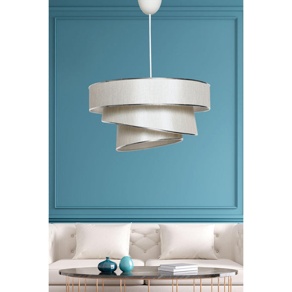 Závesná lampa, Couper - Beige, Silver-Vashome.sk