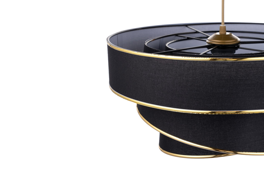 Závesná lampa, Couper - Black, Gold-Vashome.sk