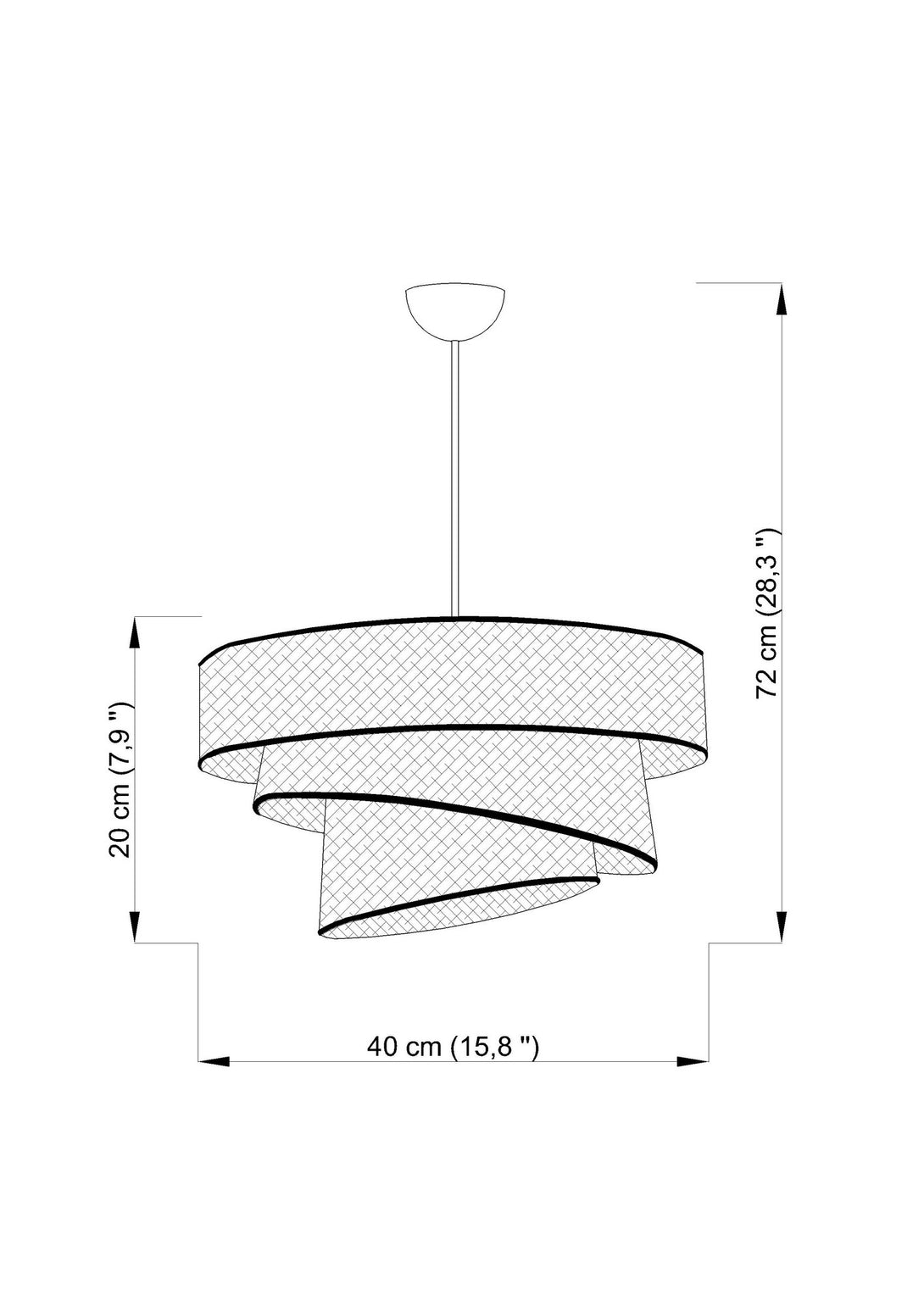 Závesná lampa, Couper - Grey, Silver-Vashome.sk