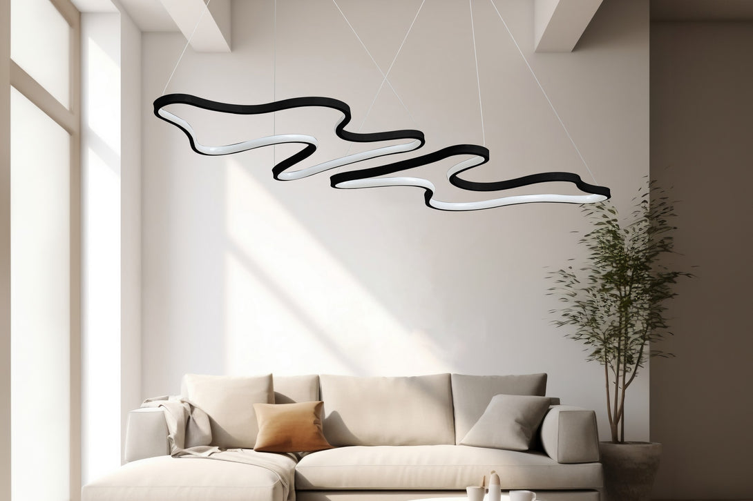 Závesná lampa, Duple Artisan - Black Body, Yellow Light-Vashome.sk