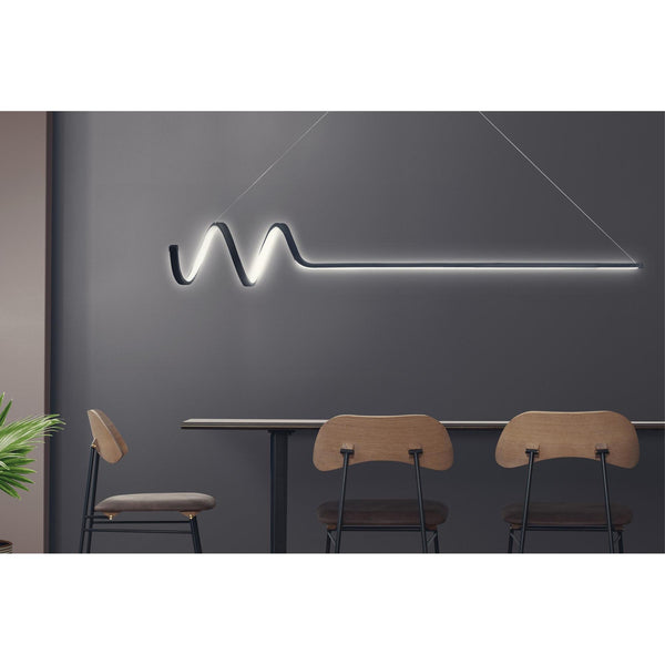 Závesná lampa, Waterwave - Black Body, White Light-Vashome.sk