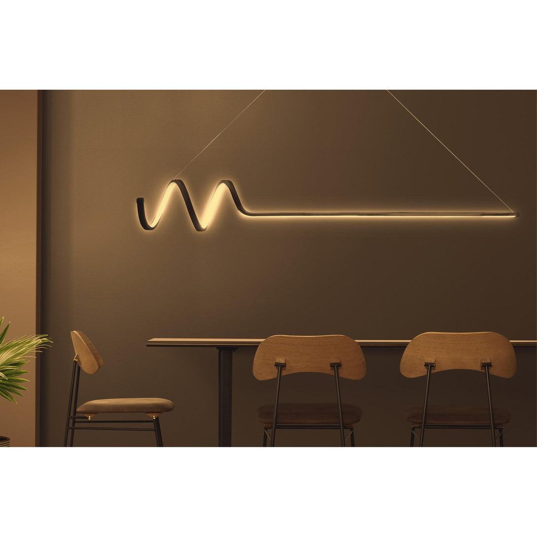 Závesná lampa, Waterwave - Black Body, Yellow Light-Vashome.sk