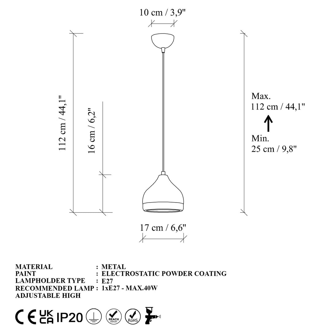 Závesná lampa, Yildo - M-6869-Vashome.sk