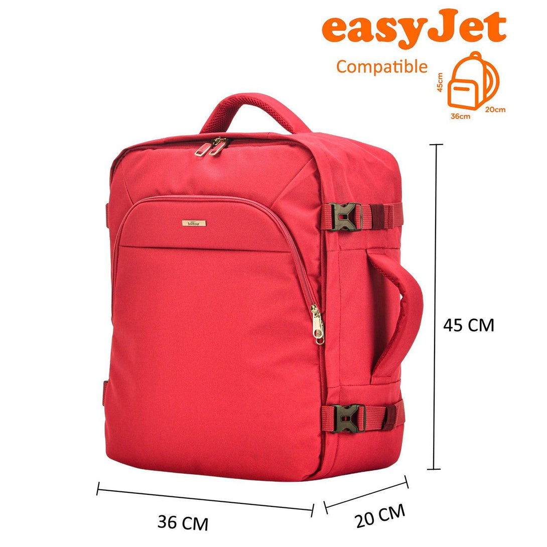 BONTOUR AIR Cestovný batoh, EasyJet rozmer 45x36x20 cm, Červená-Vashome.sk