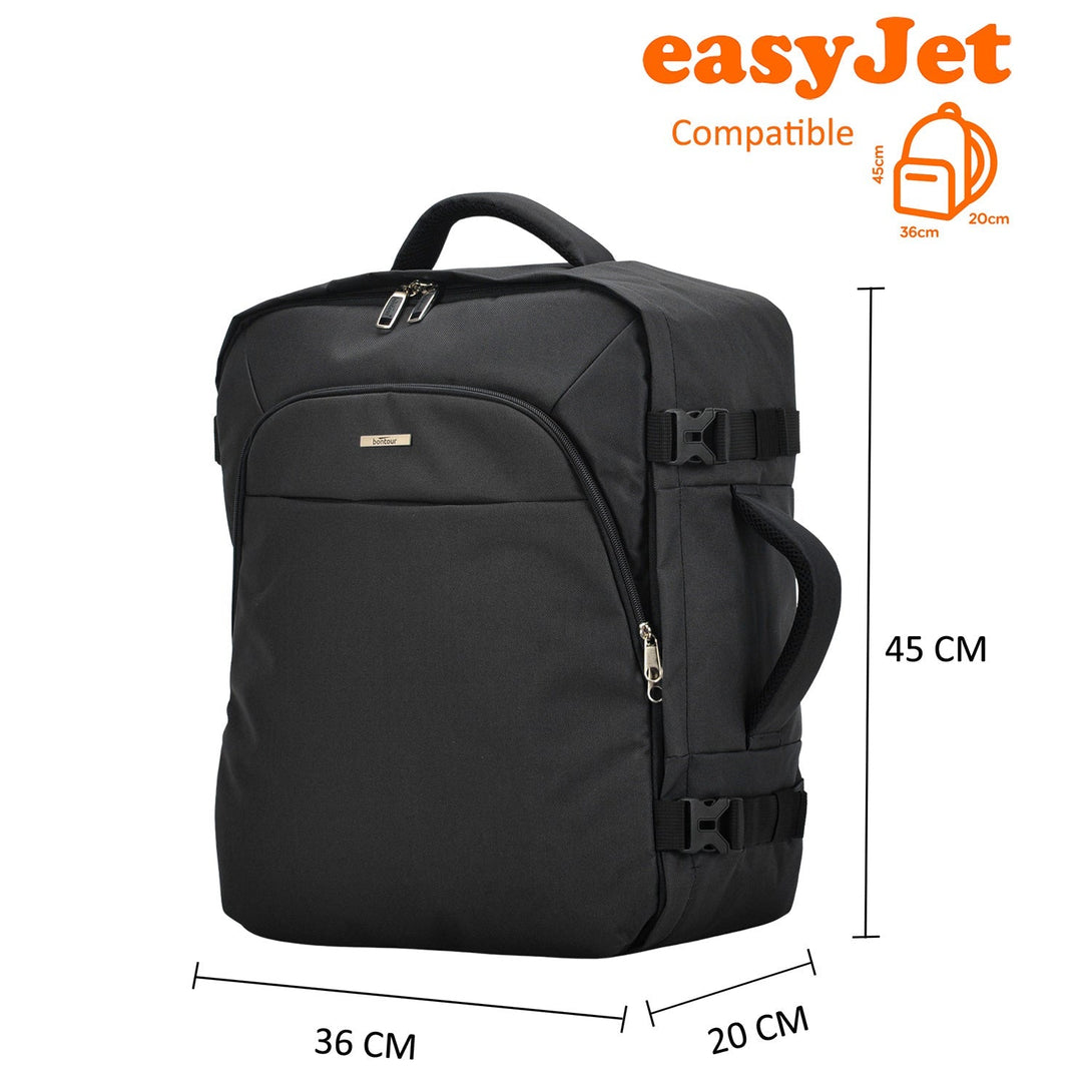 BONTOUR AIR Cestovný batoh, EasyJet rozmer 45x36x20 cm, čierny-Vashome.sk