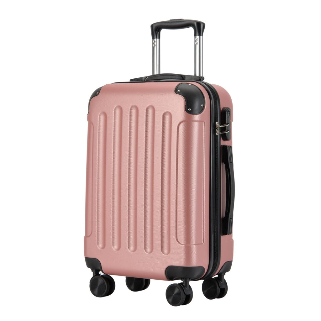 BONTOUR VERTICAL Kabínový kufor na 4 kolieskach 55x39x20cm Rose gold farba-Vashome.sk