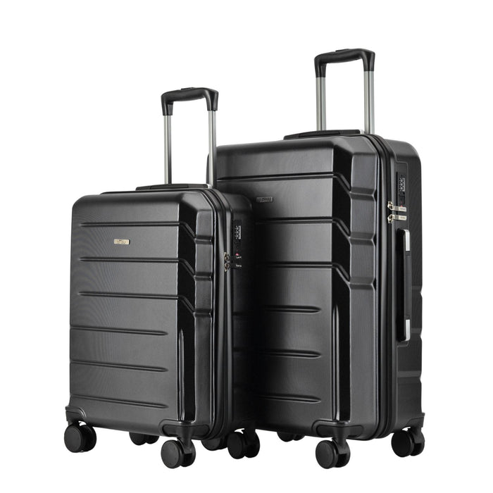 BONTOUR "SPINNER" Sada 2 kusov kufrov (S+M), 4-kolieskové rolovacie kufre s TSA zámkom, čierne