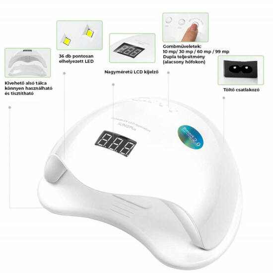 SUN5 Plus 36 LED UV lampa na nechty Smart 2.0-Vashome.sk