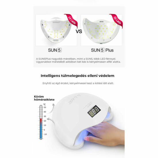 SUN5 Plus 36 LED UV lampa na nechty Smart 2.0-Vashome.sk