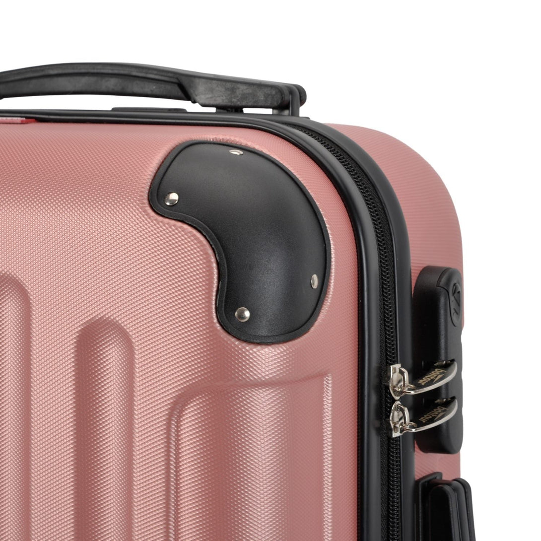 BONTOUR VERTICAL Kabínový kufor na 4 kolieskach 55x39x20cm Rose gold farba-Vashome.sk