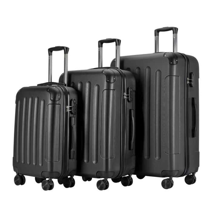 BONTOUR "Vertical" Sada 3 ks kufrov, 4-kolesový rolovací kufor, čierny-Vashome.sk