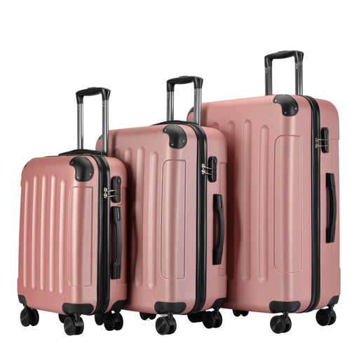 BONTOUR "Vertical" Sada 3 ks kufrov, 4-kolesový rolovací kufor, RoseGold-Vashome.sk