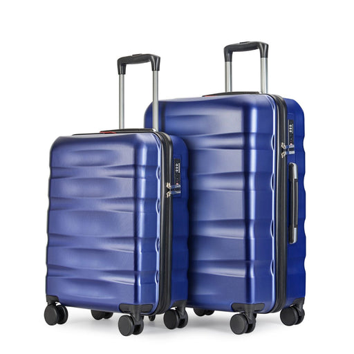 BONTOUR "Wave" Sada 2 kusov kufrov (S+M), 4-kolesový rolovací kufor s TSA zámkom, modré-Vashome.sk