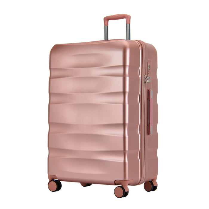 BONTOUR "Wave" Sada 2 kusov kufrov (S+M), 4-kolesový rolovací kufor s TSA zámkom, RoseGold-Vashome.sk