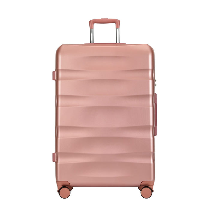 BONTOUR "Wave" Sada 2 kusov kufrov (S+M), 4-kolesový rolovací kufor s TSA zámkom, RoseGold-Vashome.sk