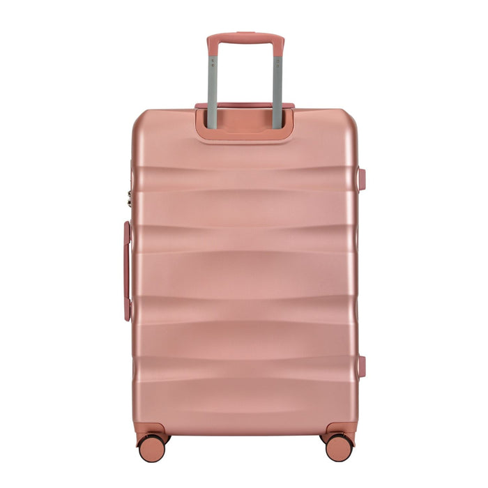BONTOUR "Wave" Sada 2 kusov kufrov (S+M), 4-kolesový rolovací kufor s TSA zámkom, RoseGold-Vashome.sk